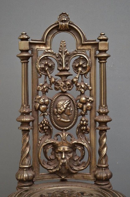 Pair Of Decorative Cast Iron Chairs