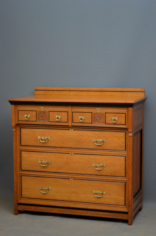 Aesthetic Movement Oak Drawers
