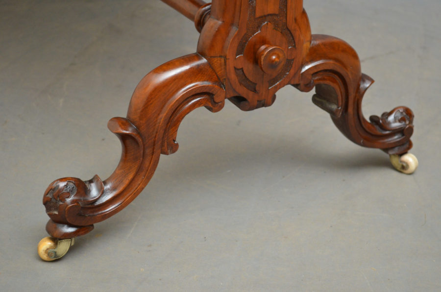 Victorian Side Table in Burr Walnut - Image 10