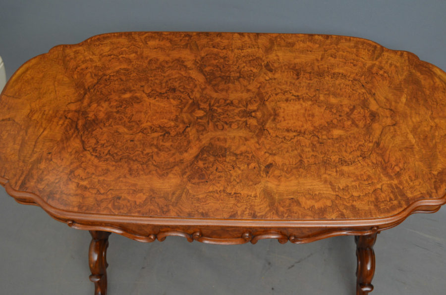 Victorian Side Table in Burr Walnut - Image 2