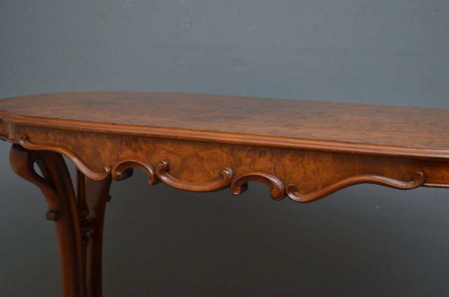 Victorian Side Table in Burr Walnut - Image 3