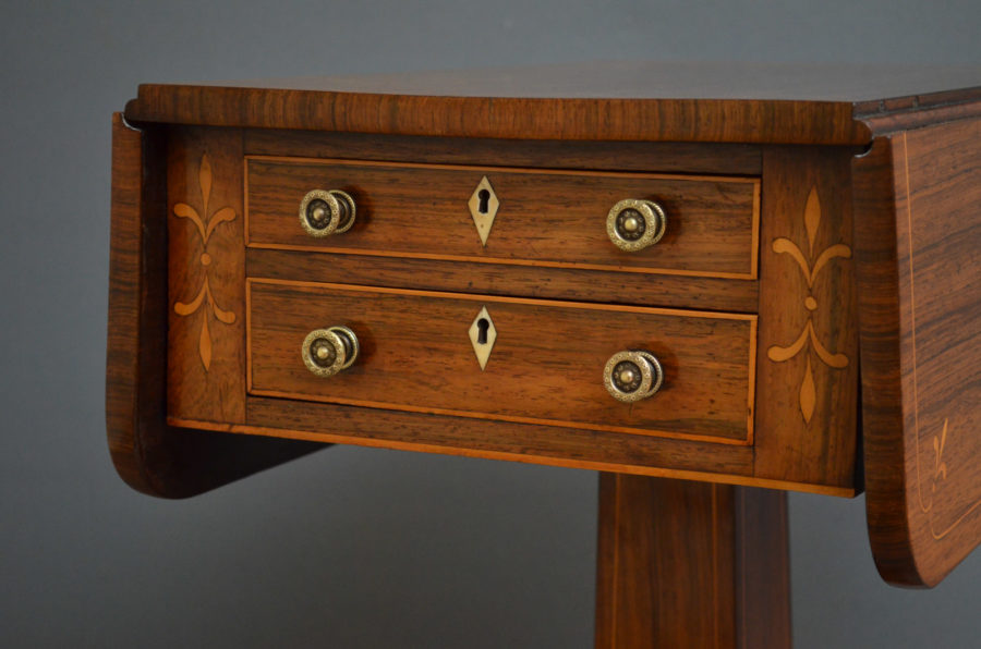 Regency Rosewood Pembroke Table - Image 5