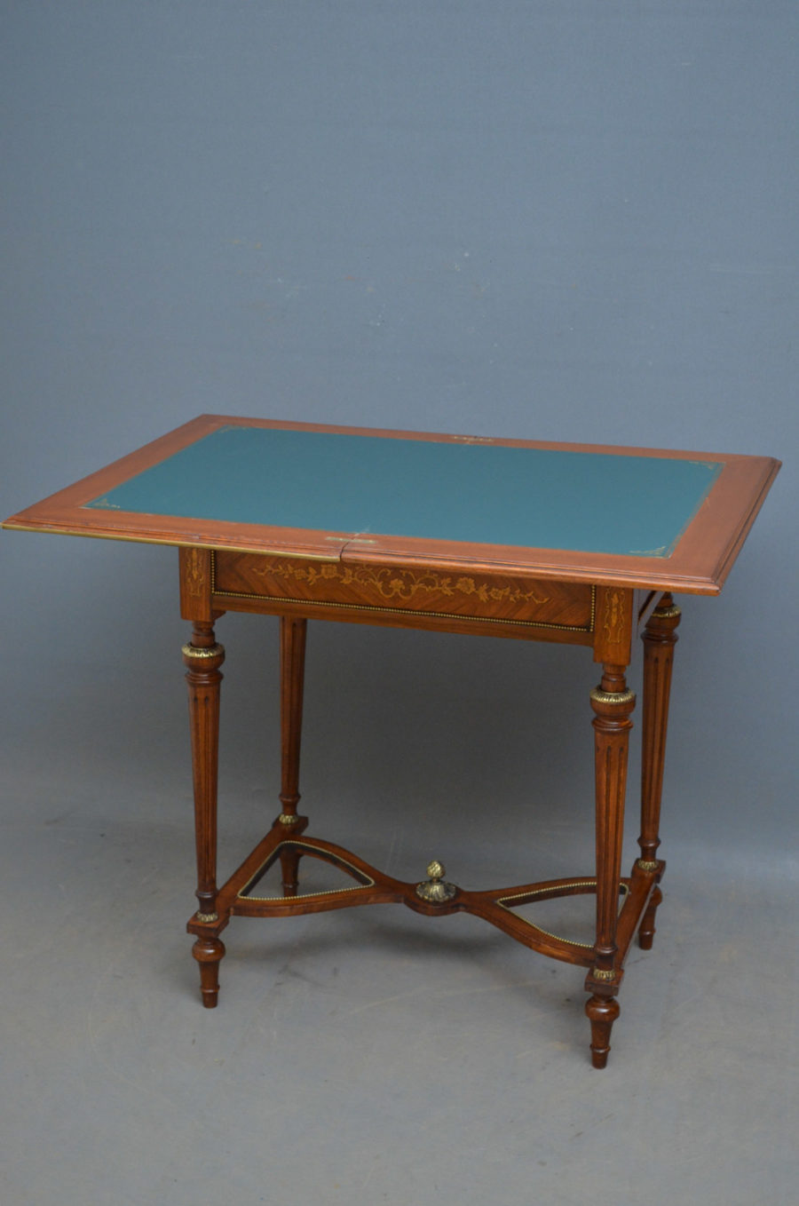 Very Decorative Walnut Card Table - Image 4