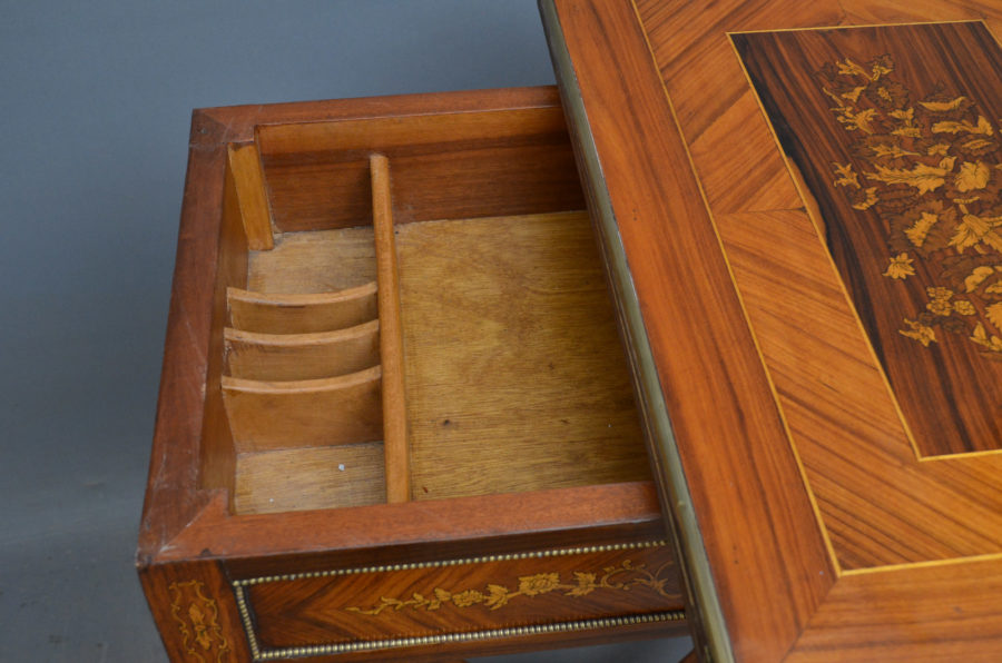 Very Decorative Walnut Card Table - Image 6