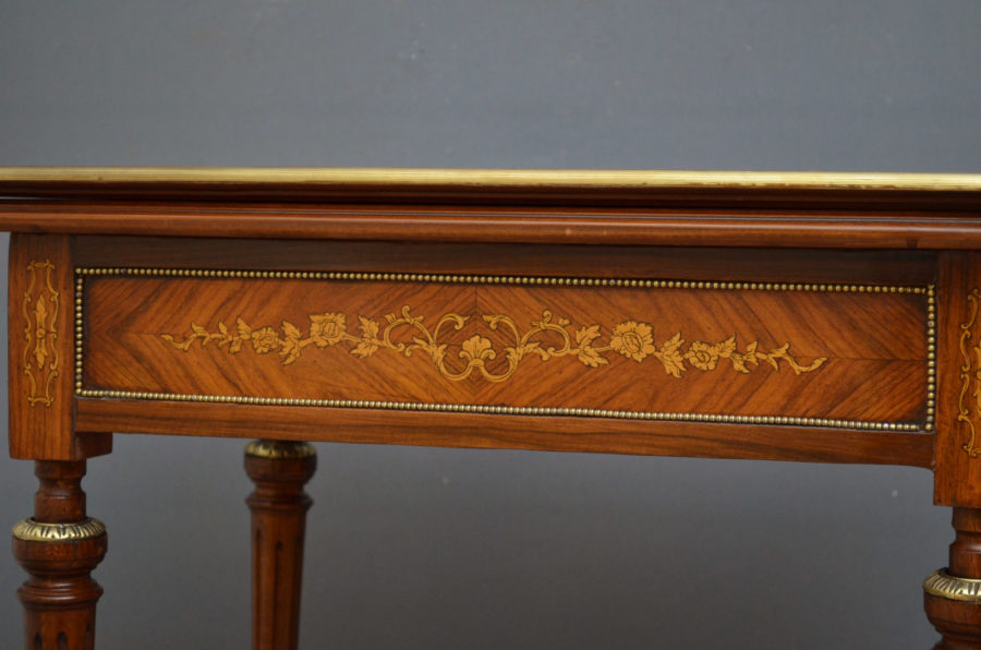 Very Decorative Walnut Card Table - Image 7
