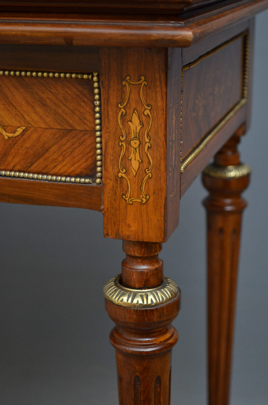 Very Decorative Walnut Card Table - Image 9