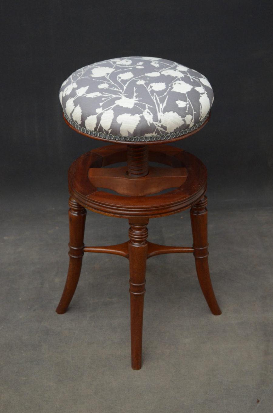 Regency Mahogany Piano Stool - Image 3