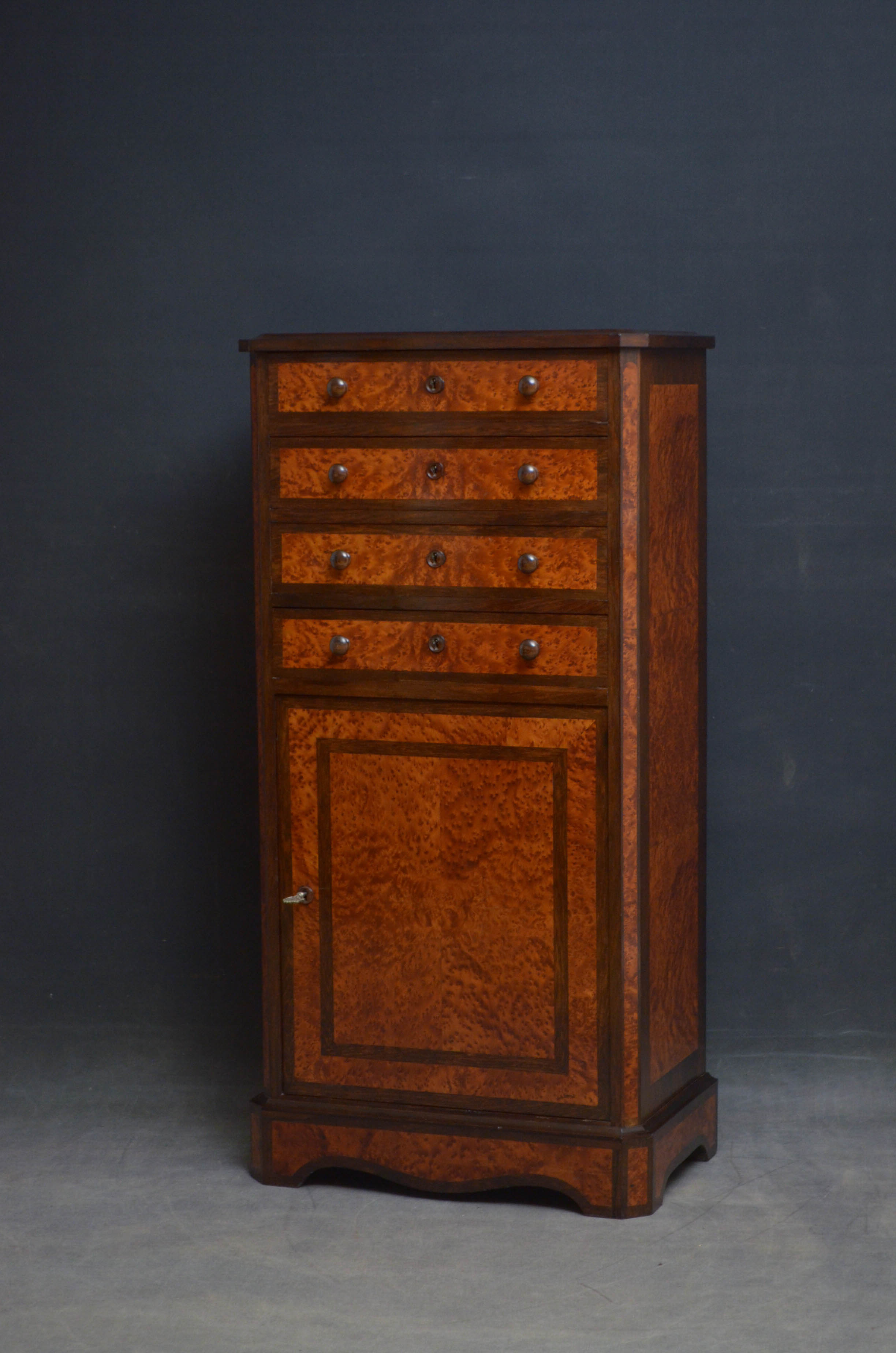 French Amboyna Drinks Cabinet Nimbus Antiques