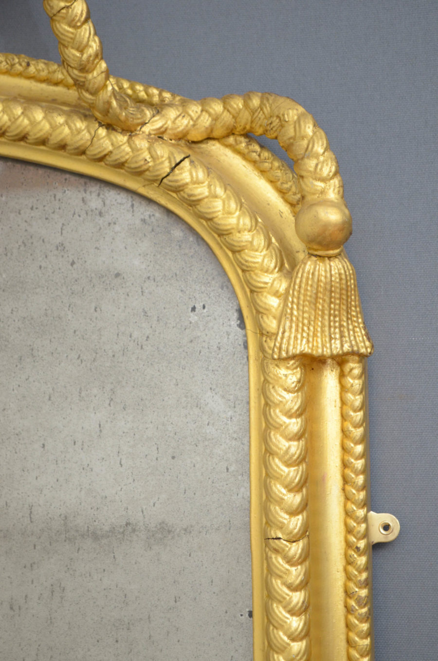 19th Century Full Length Giltwood Mirror H75" - Image 8