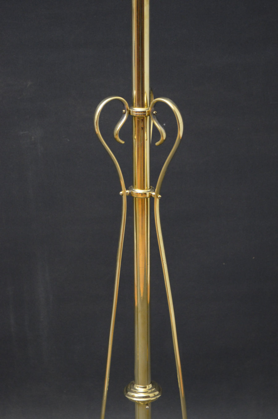 Art Nouveau Brass Floor Lamp - Image 3
