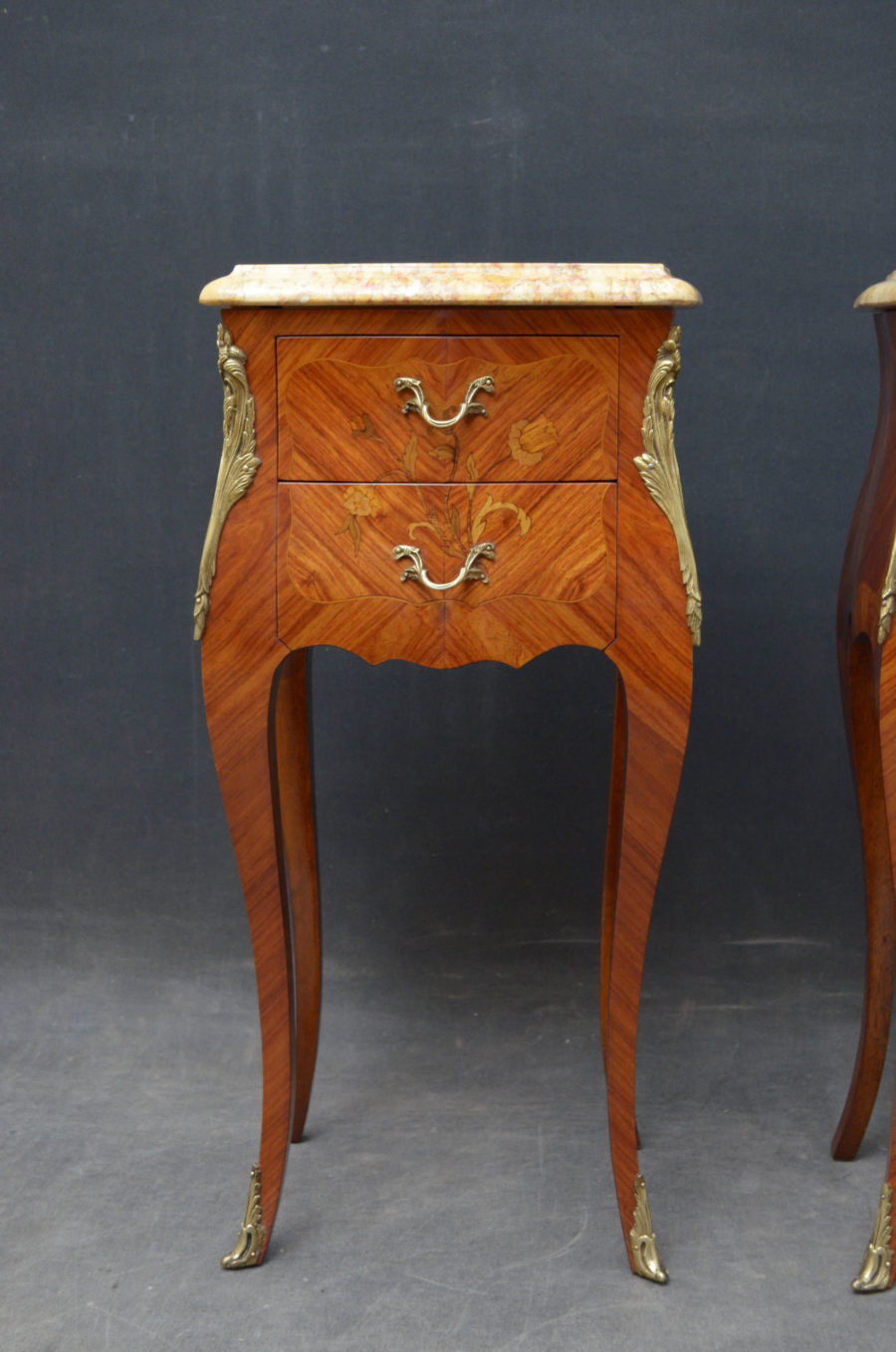 French Pair of Bedside Cabinets - Image 6
