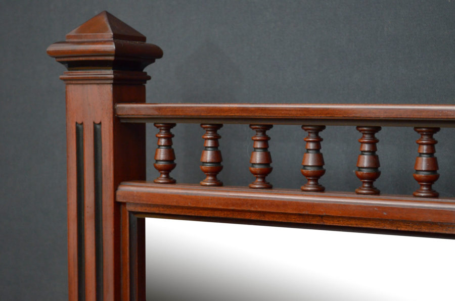 Exceptional Quality Solid Mahogany Aesthetic Movement Open Bookcase - Image 3