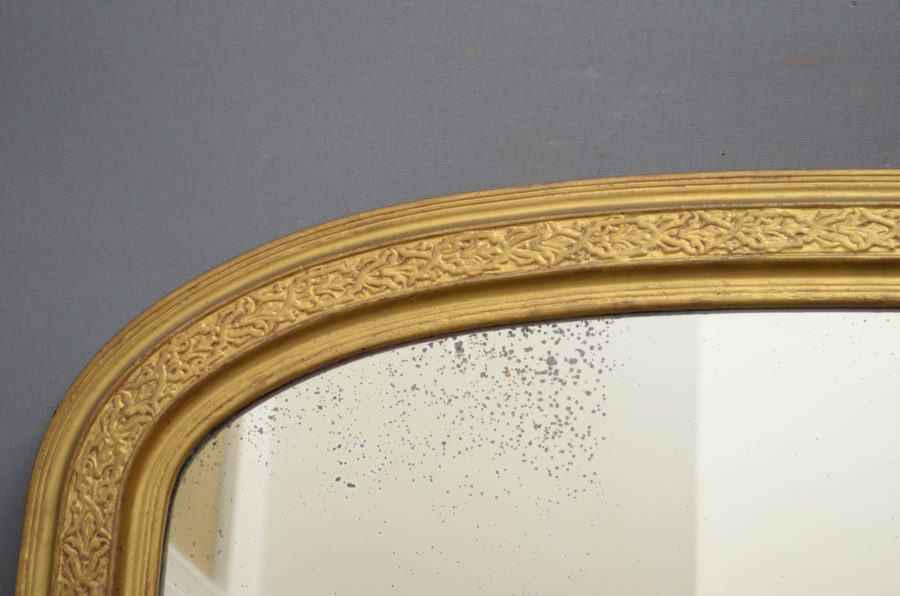 Victorian Gilt Overmantel Mirror - Image 5