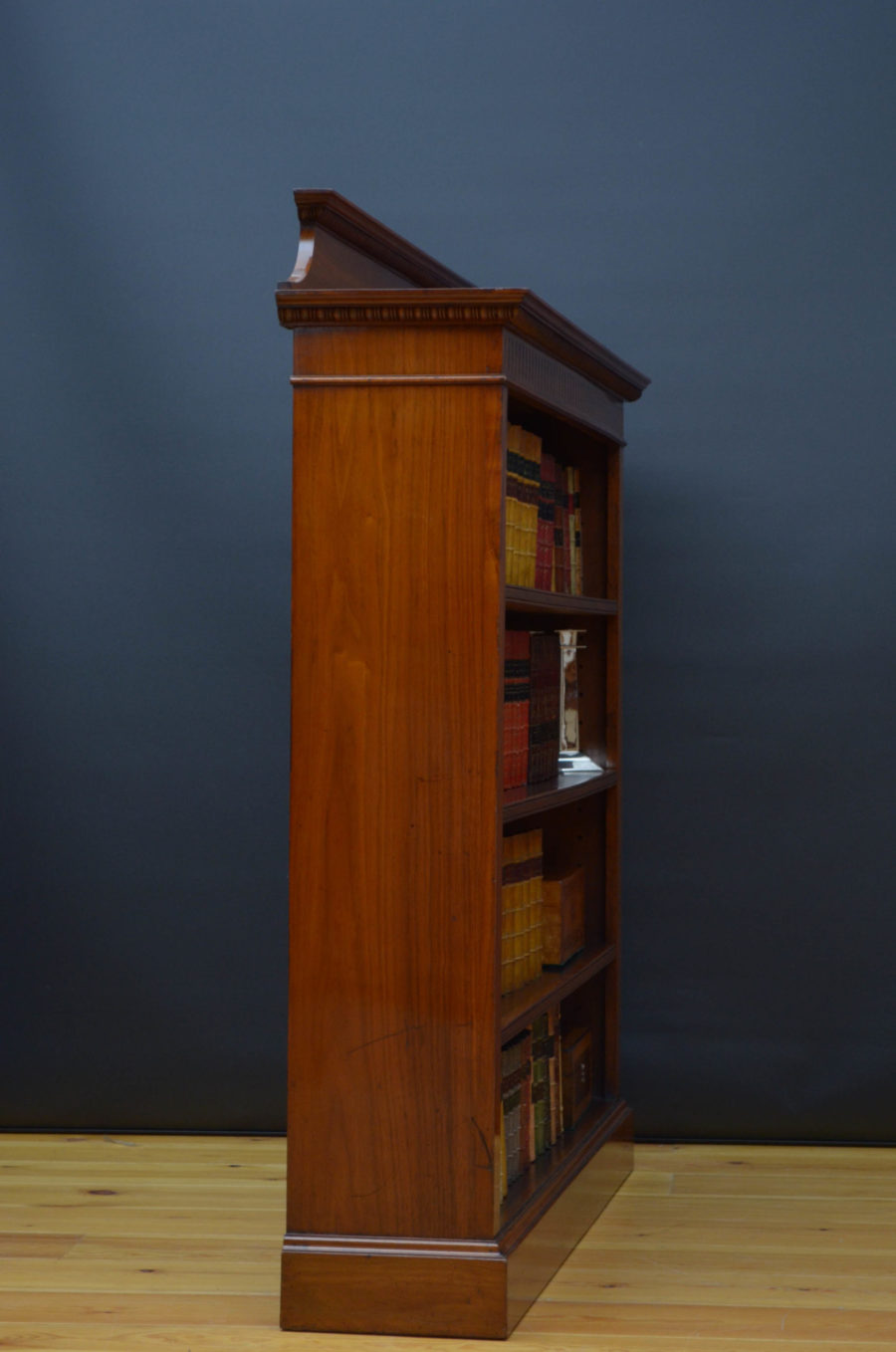 Victorian Solid Walnut Open Bookcase - Image 14