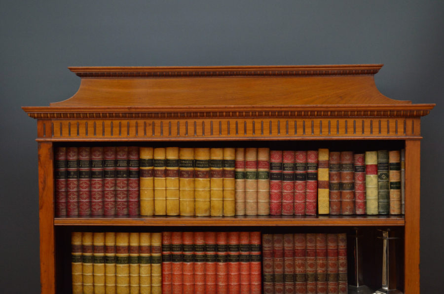Victorian Solid Walnut Open Bookcase - Image 2