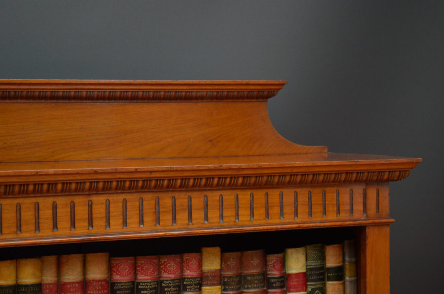 Victorian Solid Walnut Open Bookcase - Image 3