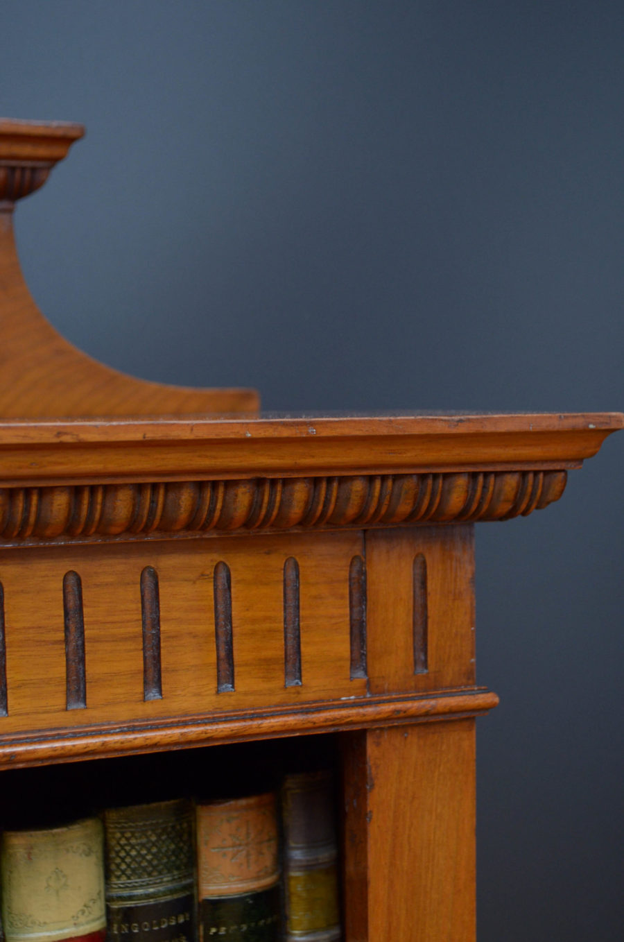 Victorian Solid Walnut Open Bookcase - Image 9