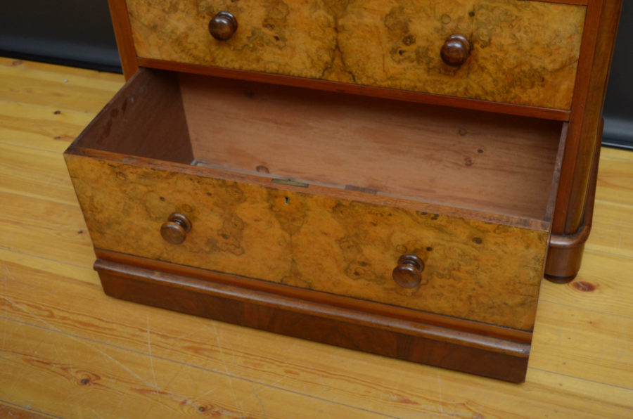 Victorian Walnut Chest of Drawers - Image 9