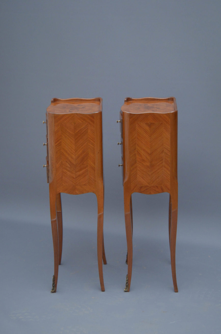 Pair of Bedside Cabinets Chests in Tulipwood - Image 11