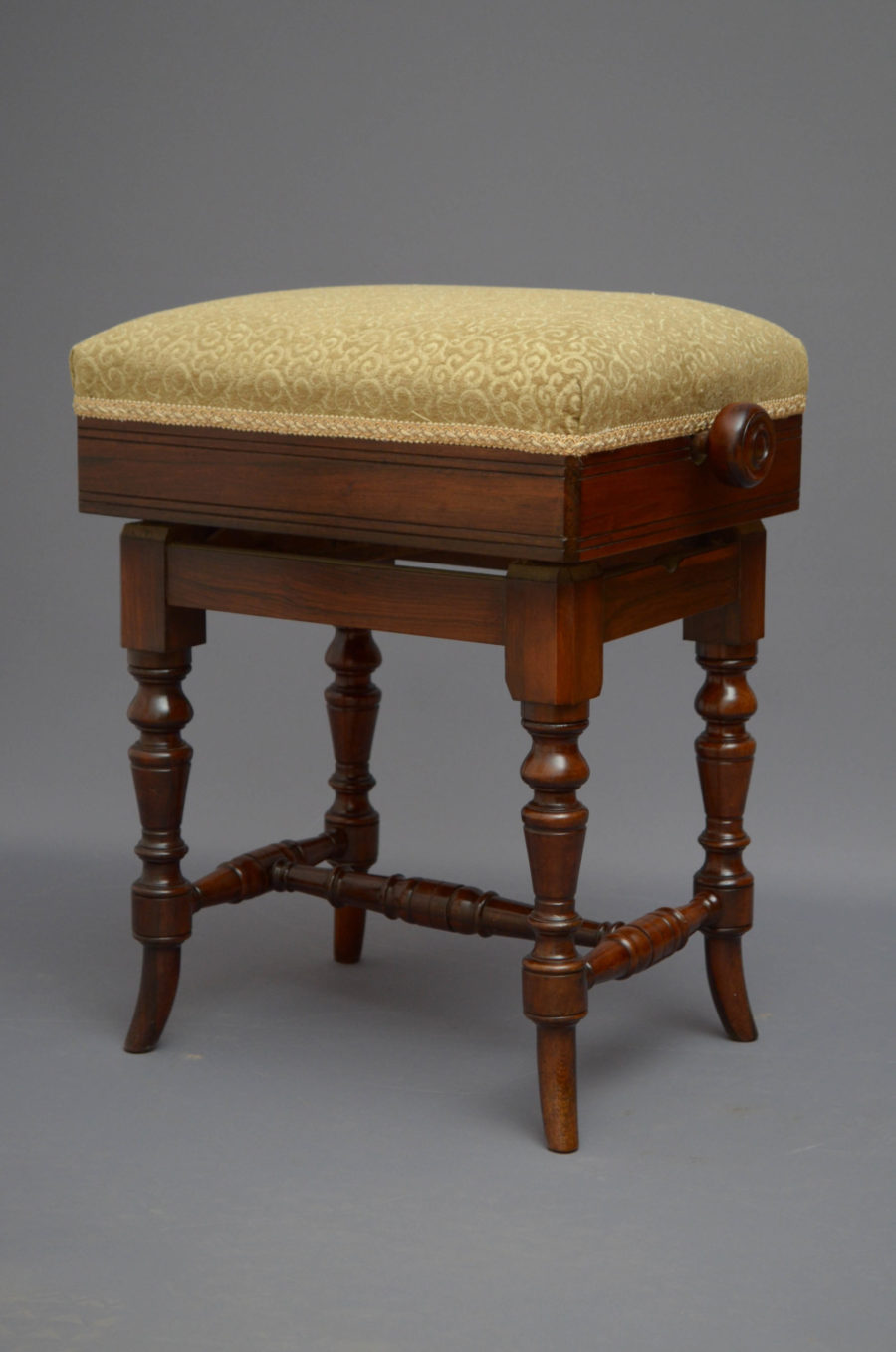 Superb Quality Victorian Stool in Rosewood - Image 2