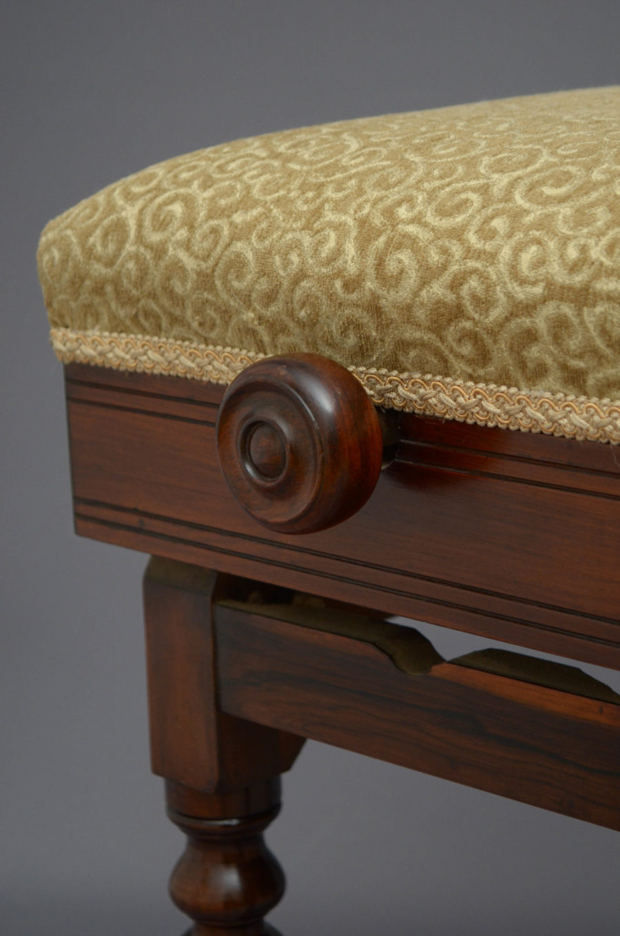 Superb Quality Victorian Stool in Rosewood - Image 4