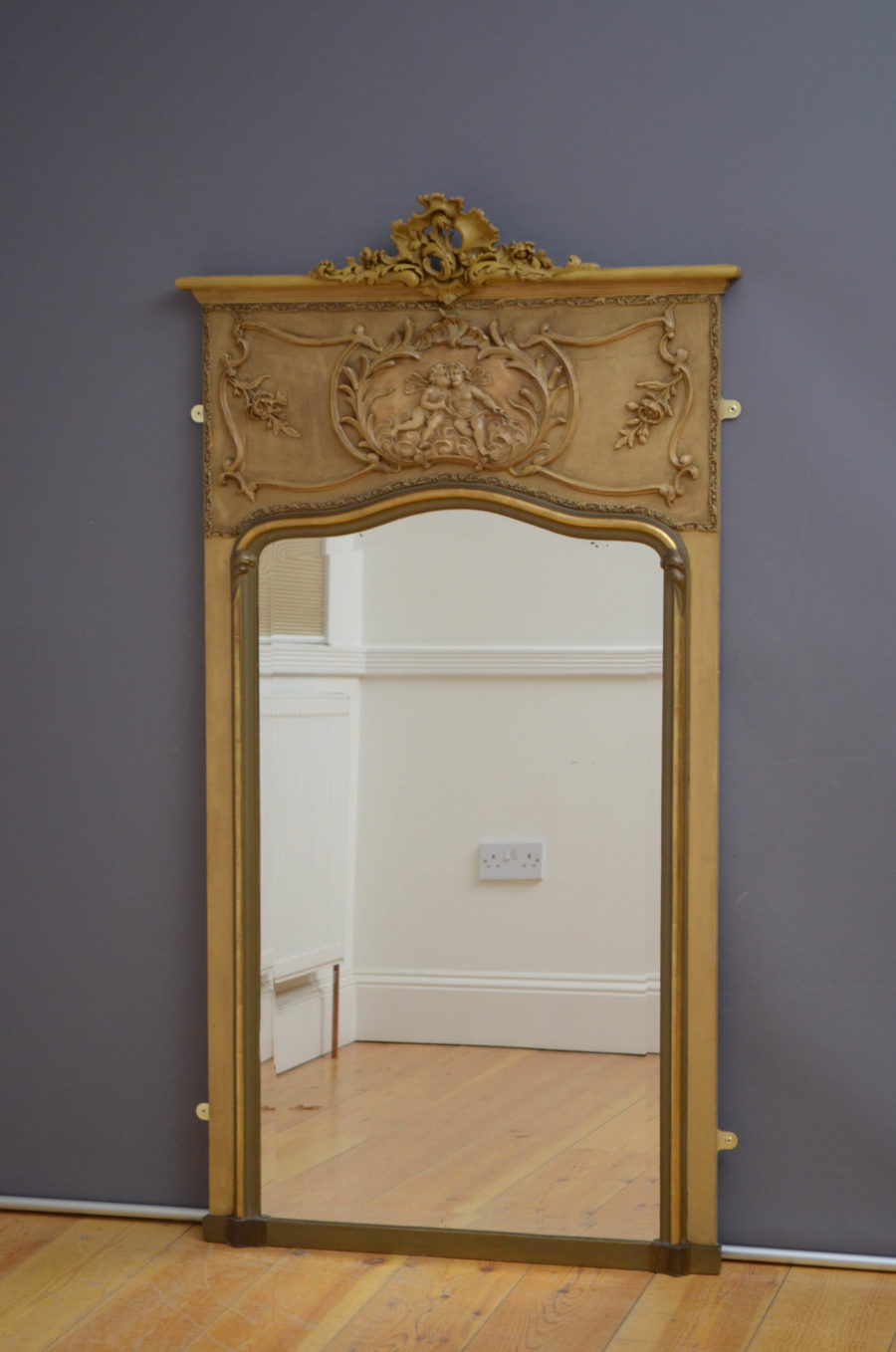 19th Century Trumeau Mirror - Image 2