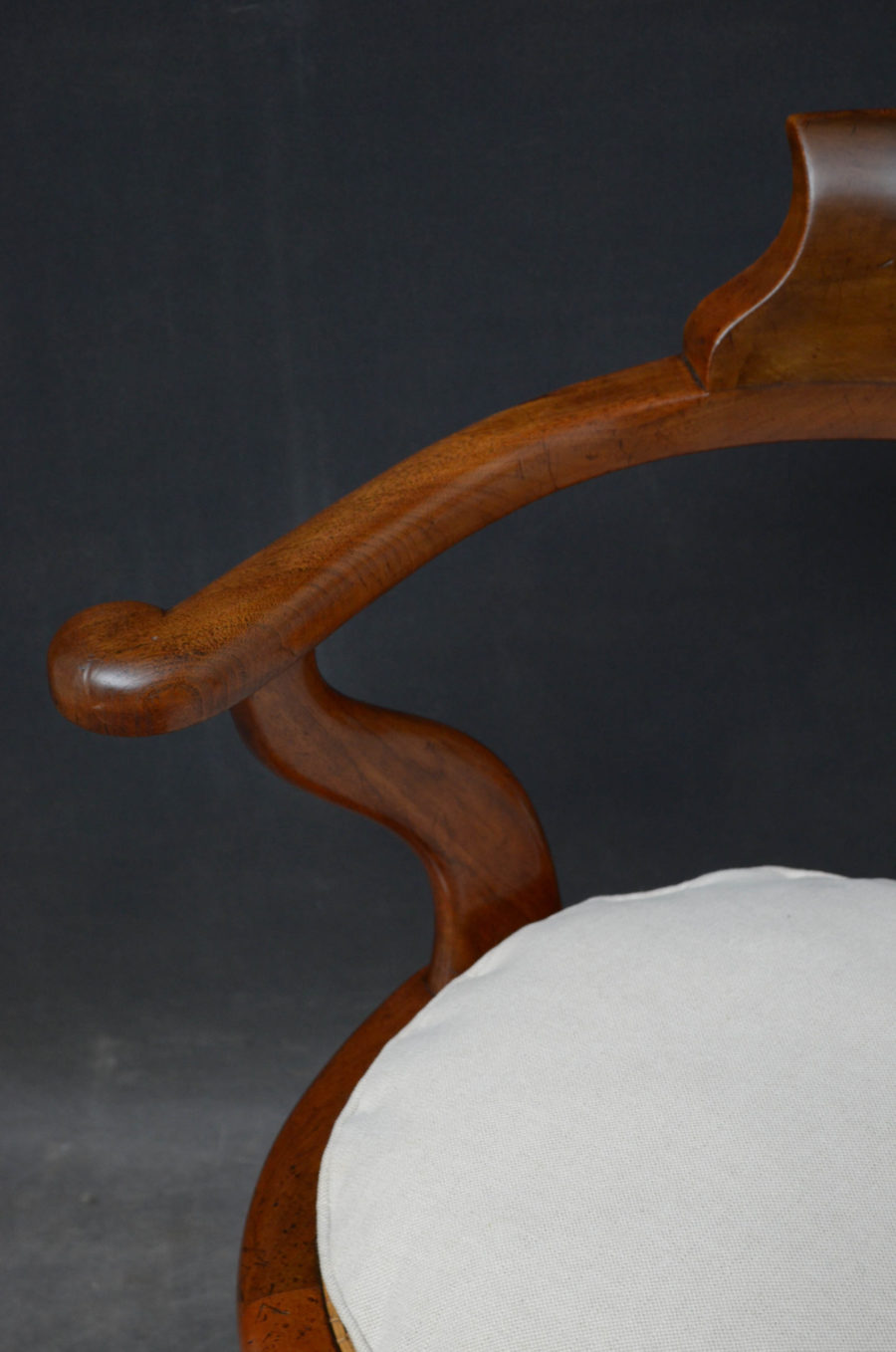 Victorian Mahogany Office Chair - Image 3