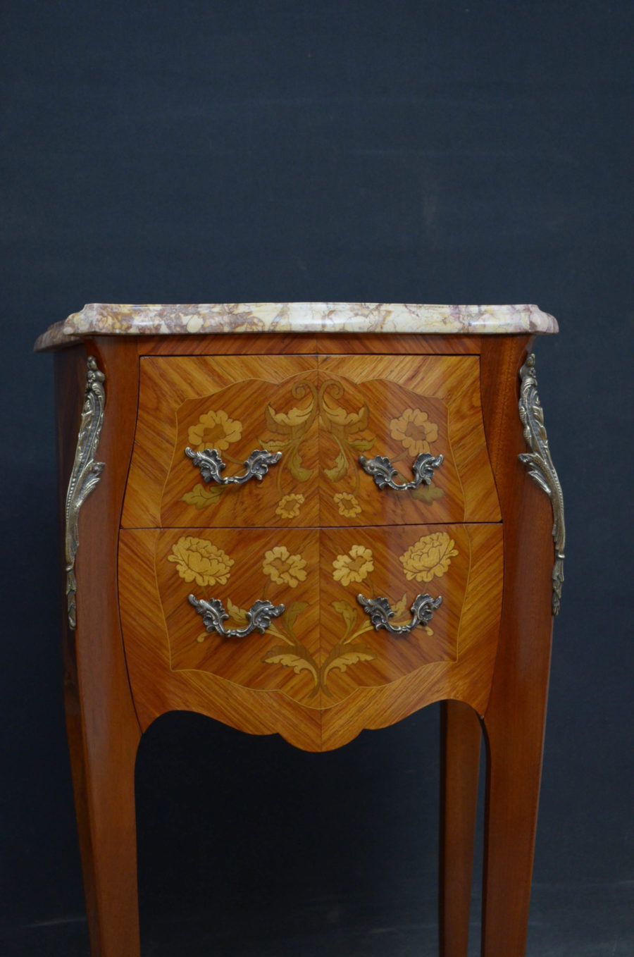 Pair of Marble Topped Bedside Cabinets - Image 8