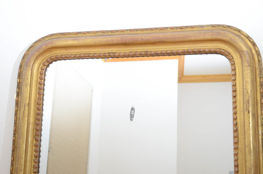 XIXth Century Gilded Wall Mirror H162cm - Image 7