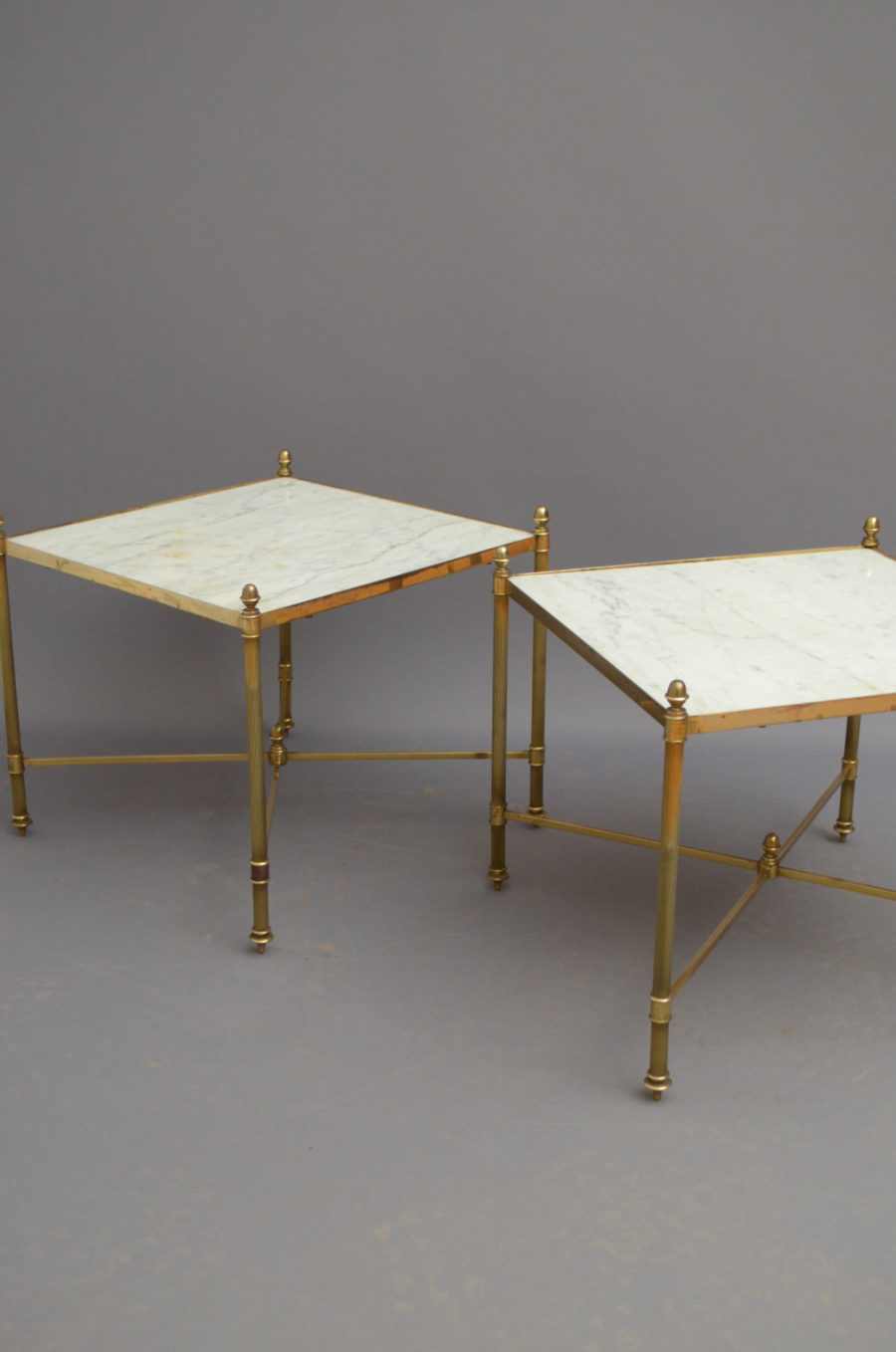 Pair of Low Brass Tables - Image 10