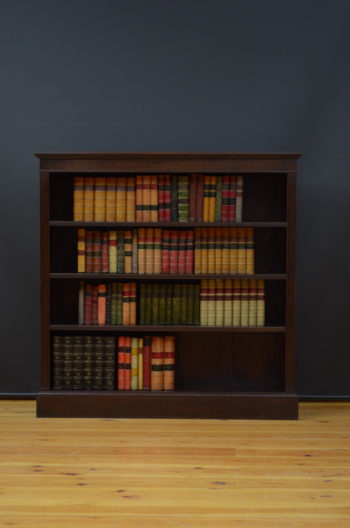 Edwardian Solid Oak Open Bookcase