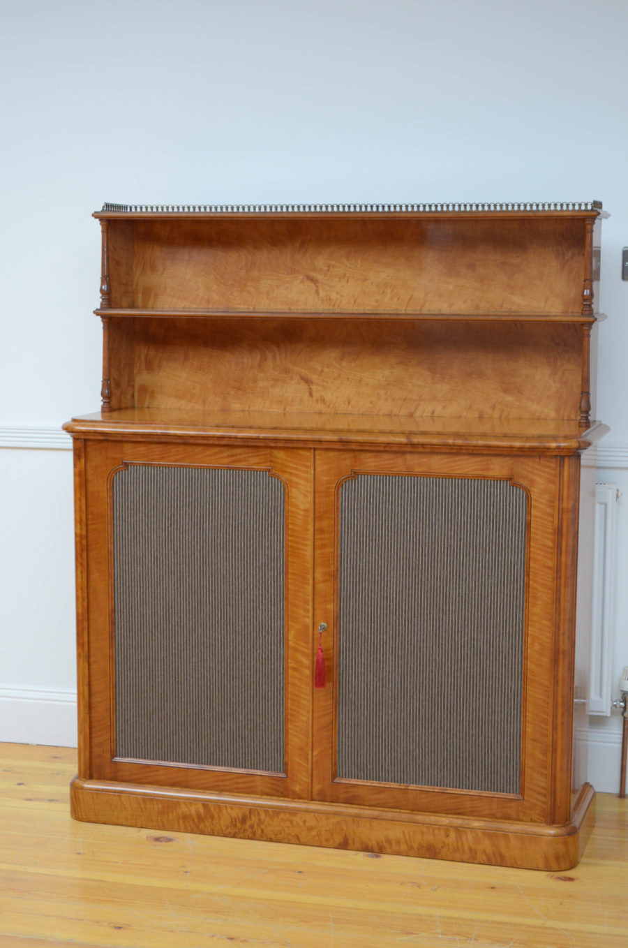 William IV Satin Birch Chiffonier Bookcase - Image 22