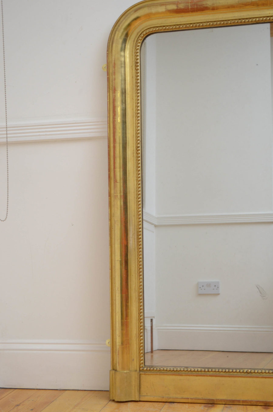 Louis Philippe French Giltwood Wall Mirror H131cm - Image 5