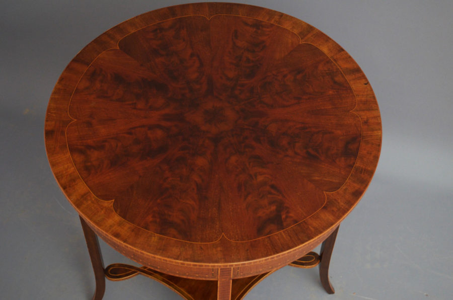 Edwardian Flamed Mahogany Table - Image 4