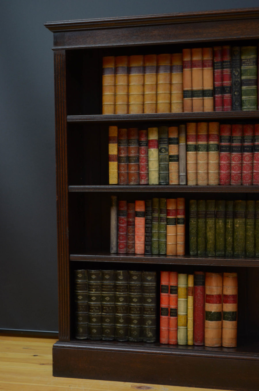 Edwardian Solid Oak Open Bookcase - Image 8