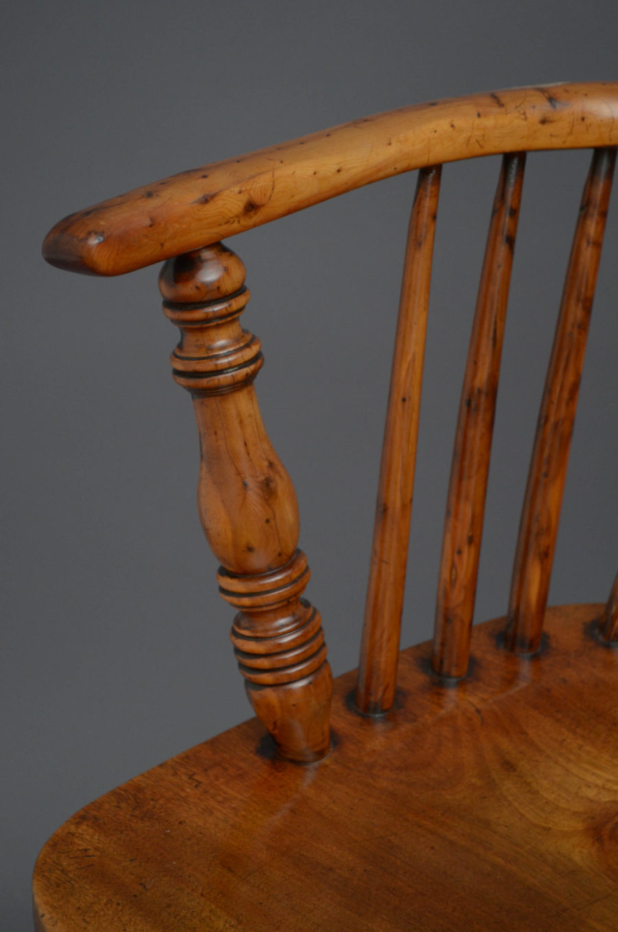 Victorian Yew Wood Windsor Chair - Image 4