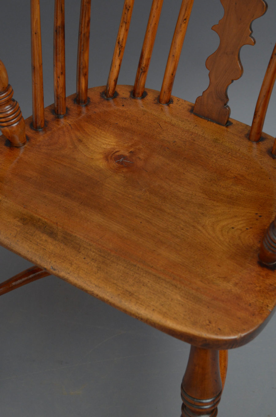 Victorian Yew Wood Windsor Chair - Image 6