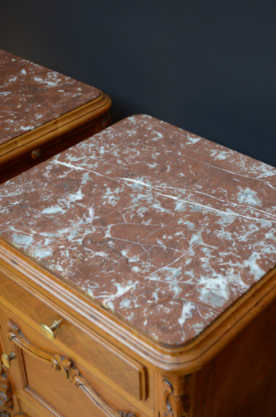 Pair Of Bedside Cabinets in Walnut - Image 8