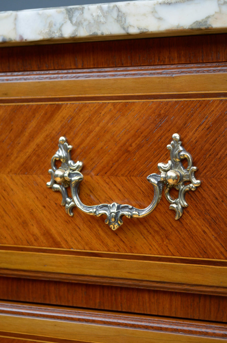 Tall 19th Century Tulipwood Chest of Drawers - Image 8
