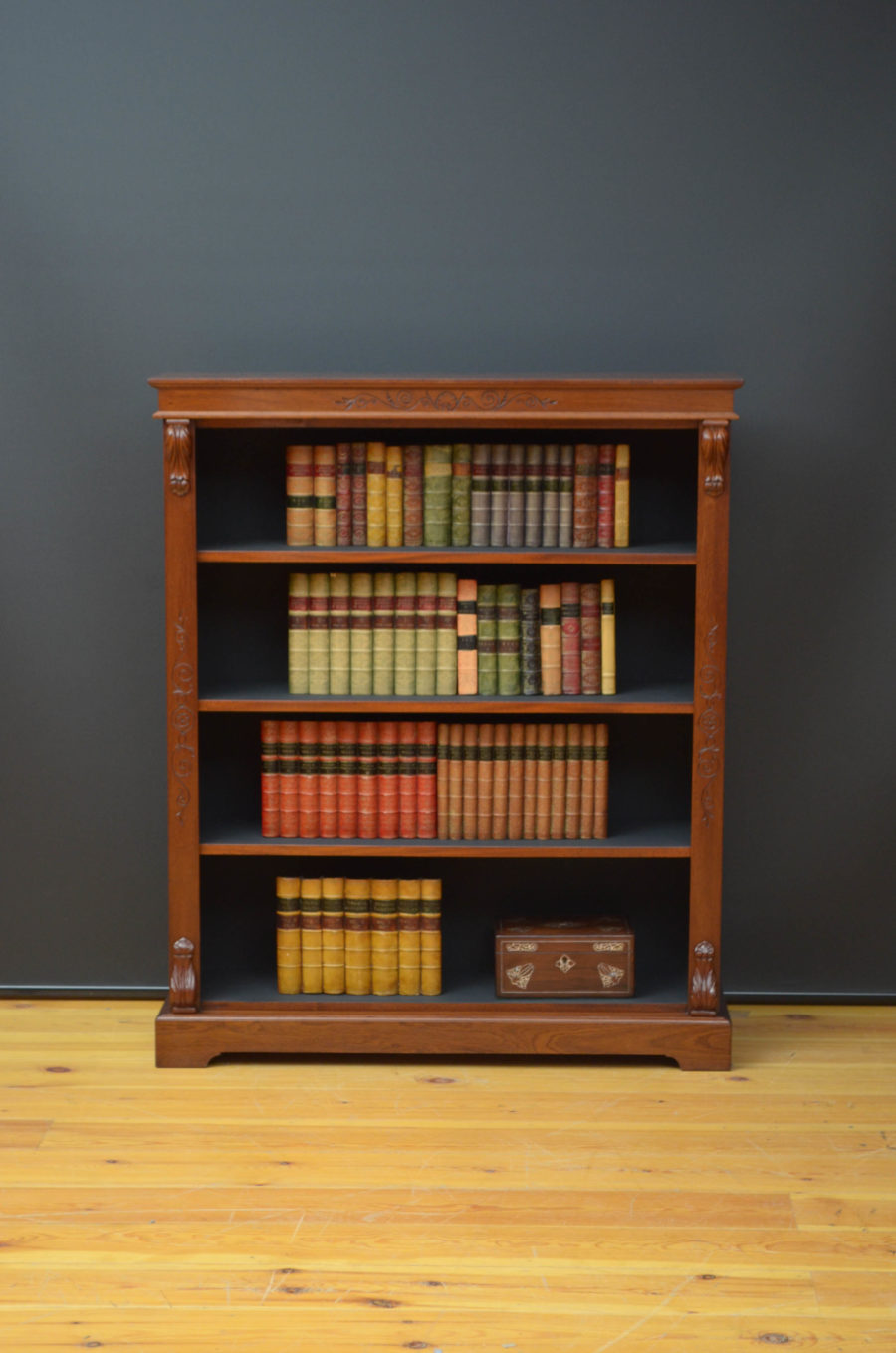 Victorian Mahogany Open Bookcase