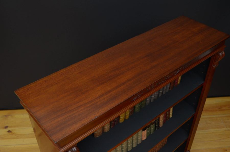 Victorian Mahogany Open Bookcase - Image 3