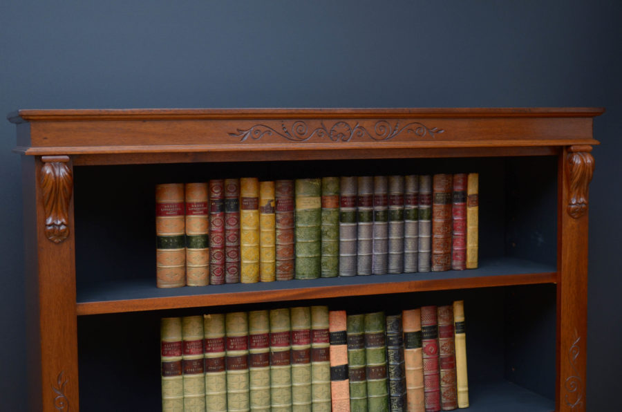 Victorian Mahogany Open Bookcase - Image 4