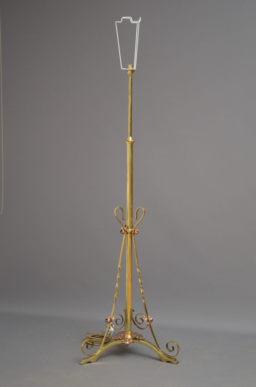Art Nouveau Height Adjustable Floor Lamp