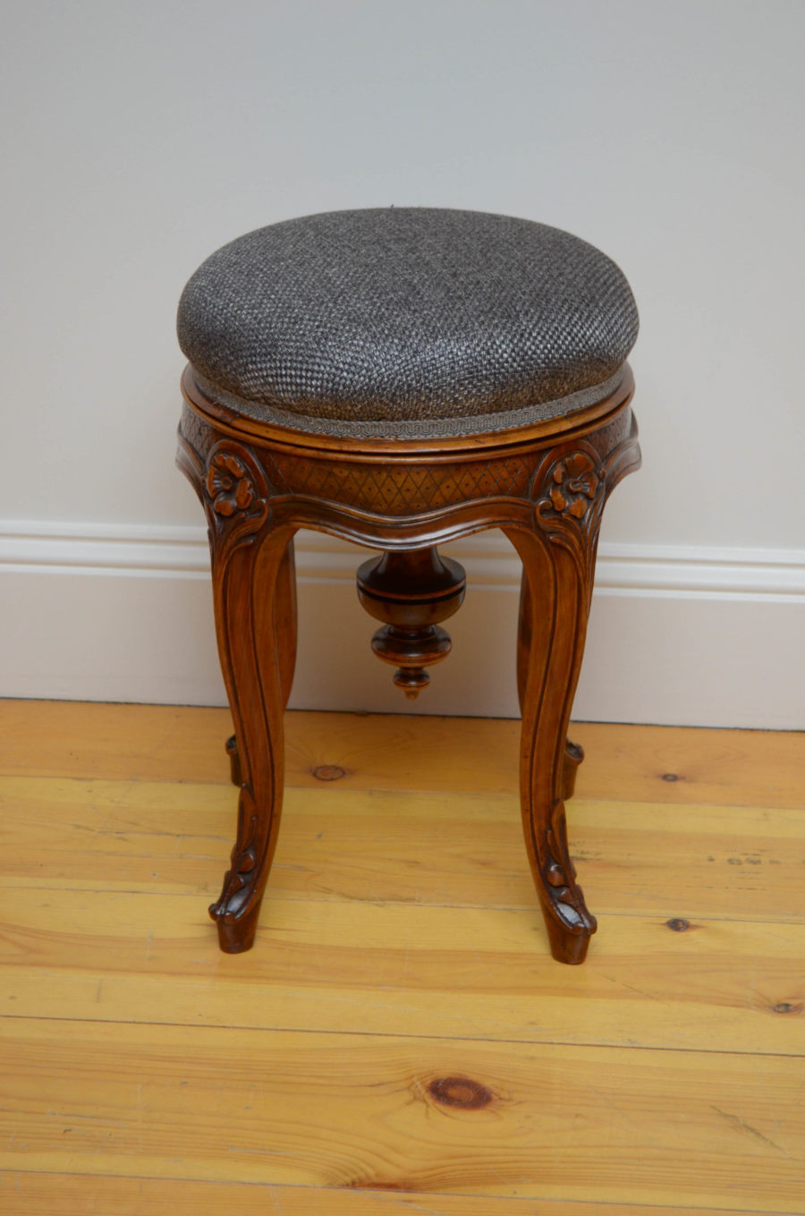 French Walnut Piano Stool - Image 2