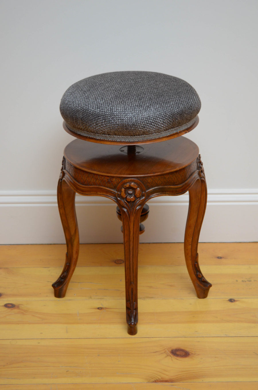 French Walnut Piano Stool - Image 3