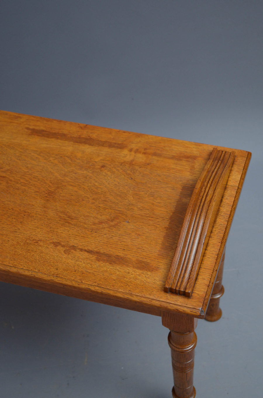 Edwardian Oak Hall Bench - Image 4