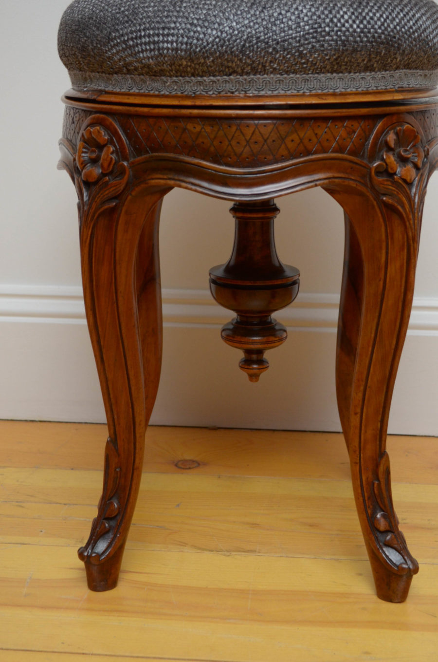 French Walnut Piano Stool - Image 6