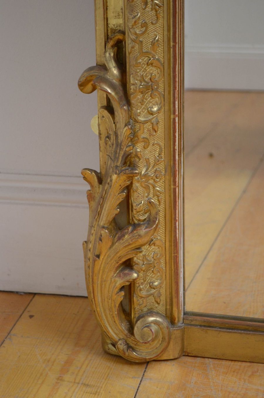 Superb 19th Century Trumeau Mirror H193cm - Image 5