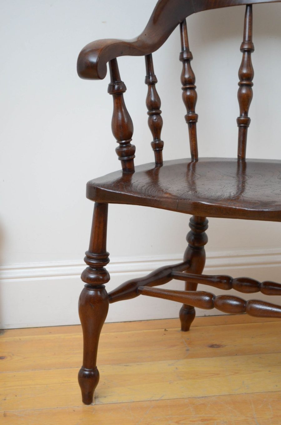 Late Victorian Elm Office or Desk Chair - Image 5