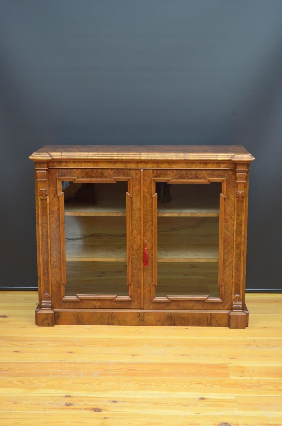 Superb Victorian Bookcase or Display Cabinet